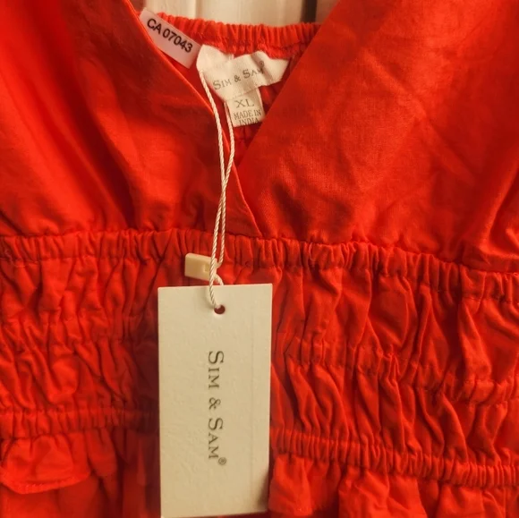 NWT Sim & Sam- Cropped Ruffle Tank - Picture 5 of 6